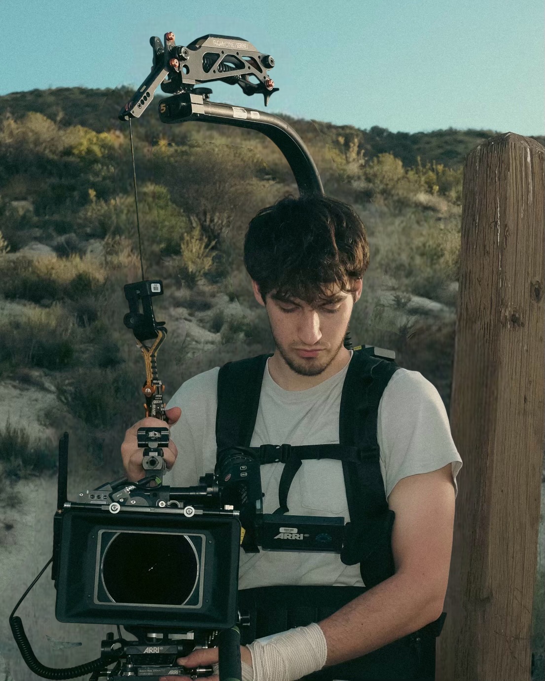 Caleb Yellin-Flaherty on set